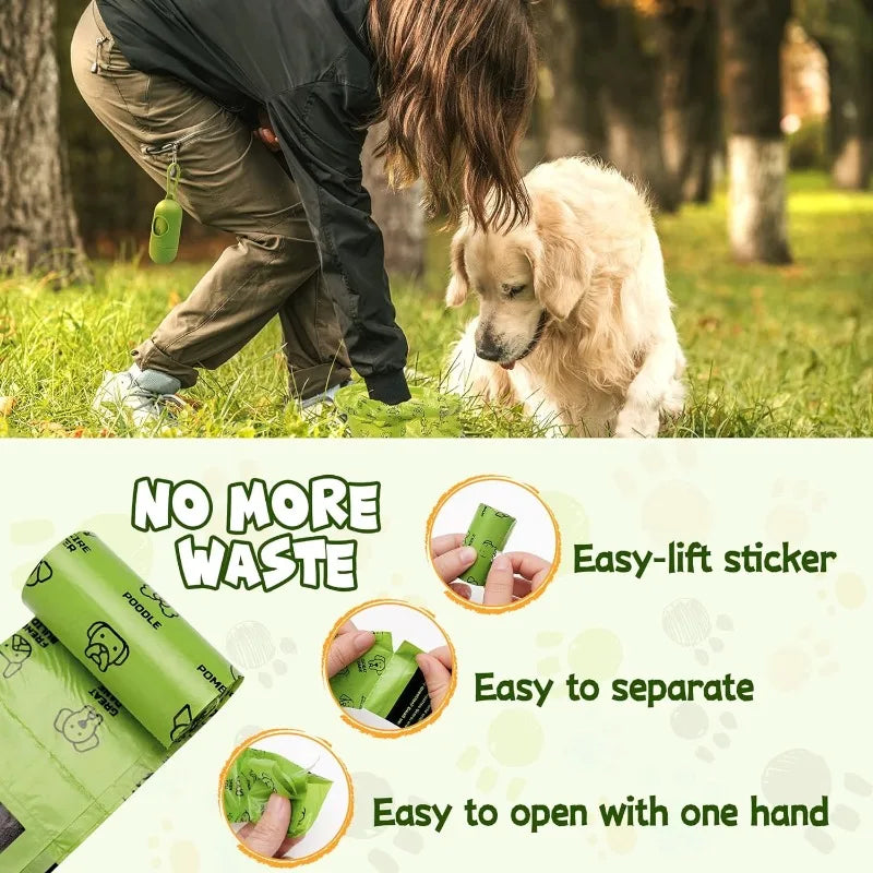 Dog Poop Bag Set Dispenser Leash Clip