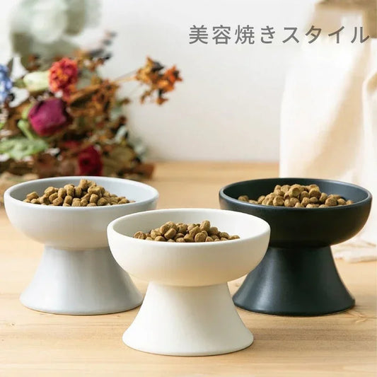 Elevated Ceramic Cat Food Bowl
