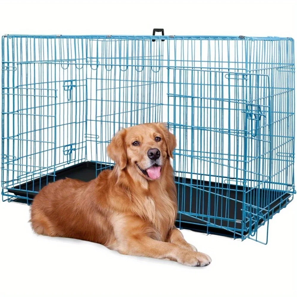 Folding Wire Crate For Large Dog