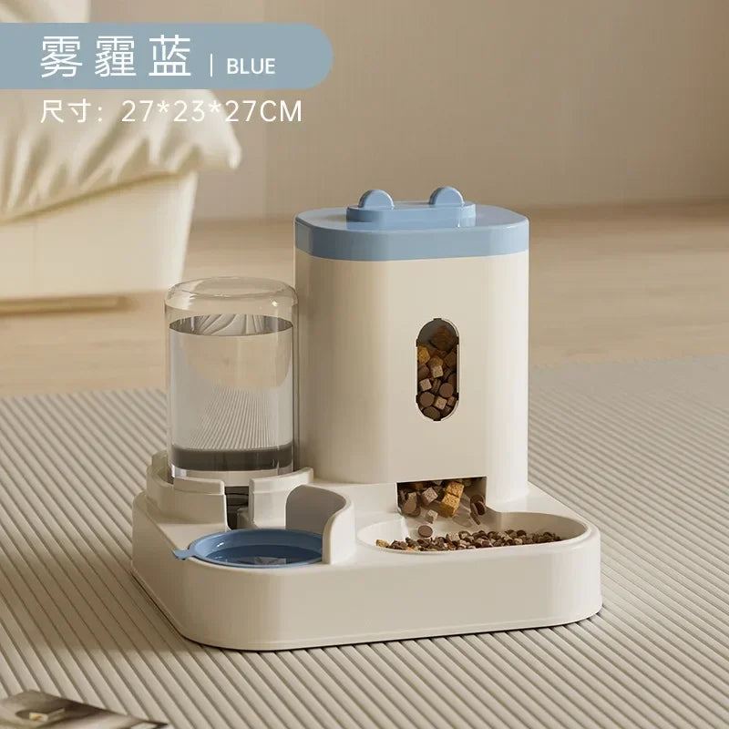Automatic Pet Food Bowl With Water Fountain