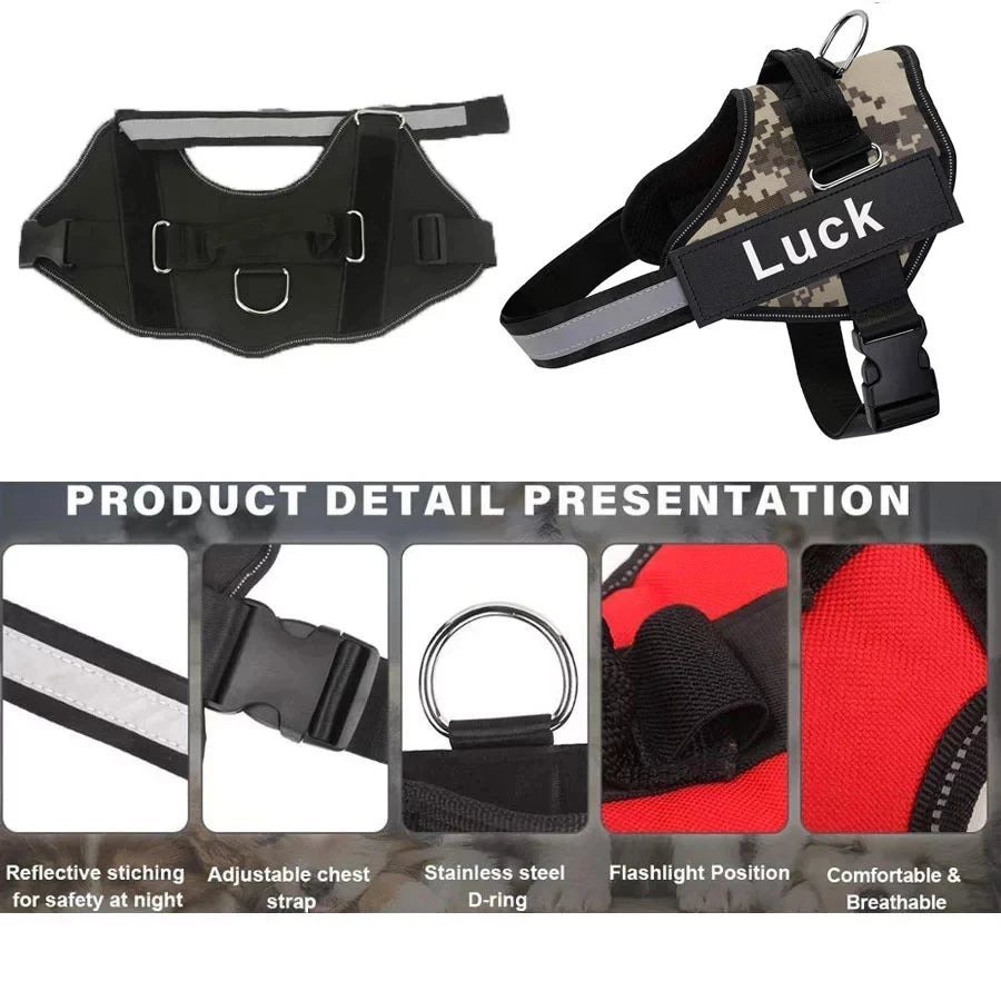 Personalized Dog Harness NO PULL Reflective Breathable