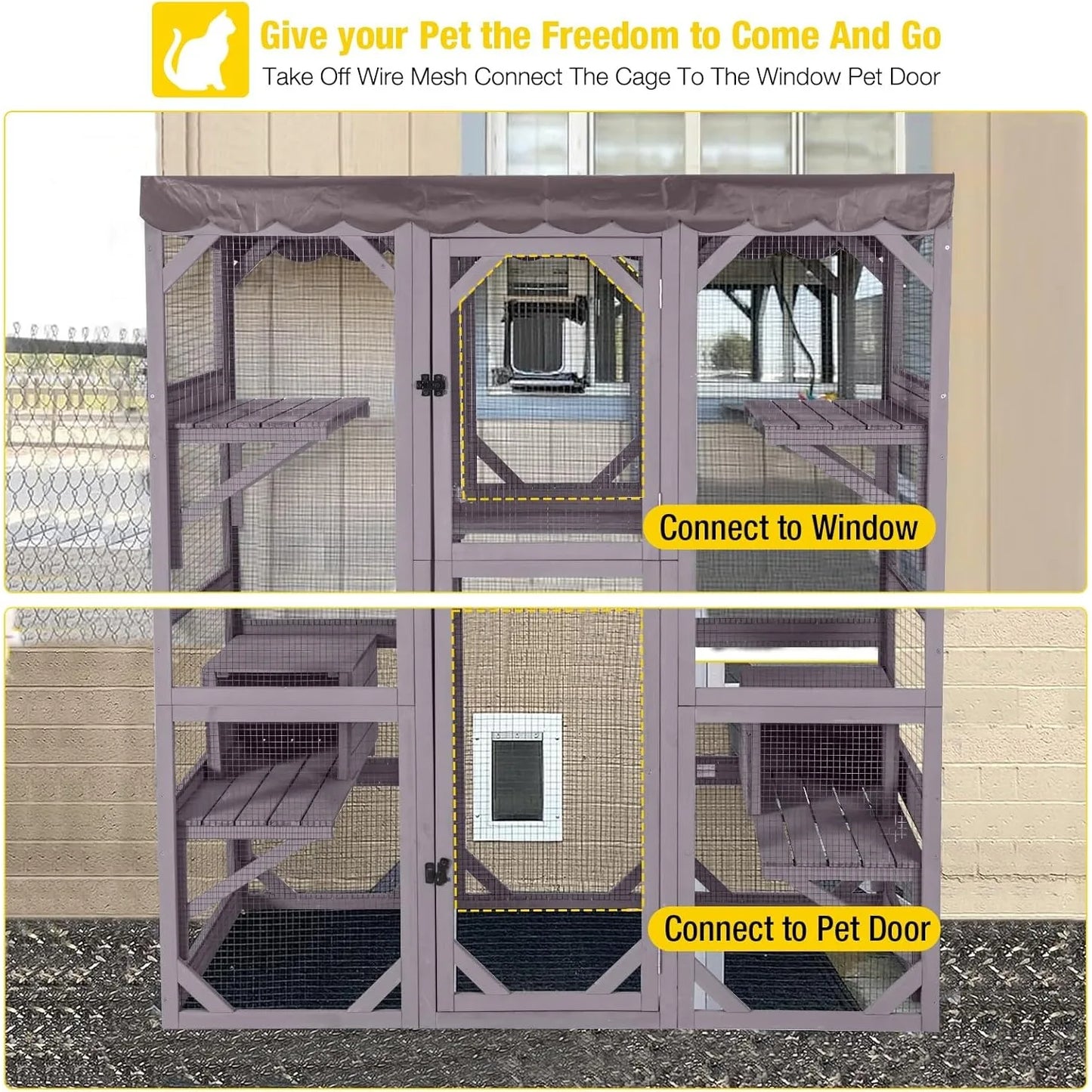 Outdoor Enclosure For Mulitiple Cats