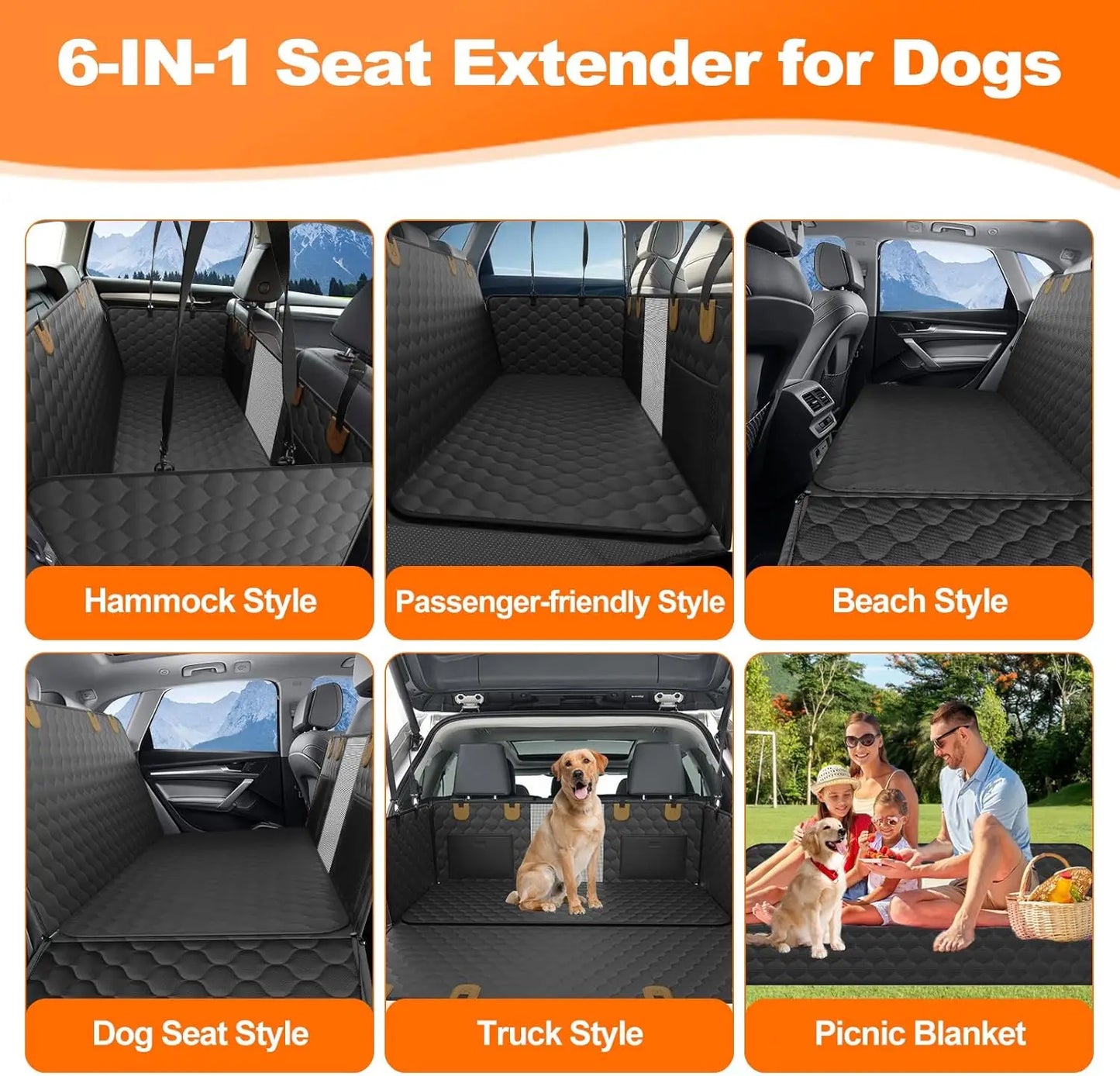 Waterproof Foldable Dog Car Seat Protector