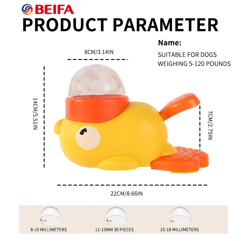 Cute Yellow Duck Dog Training Toy