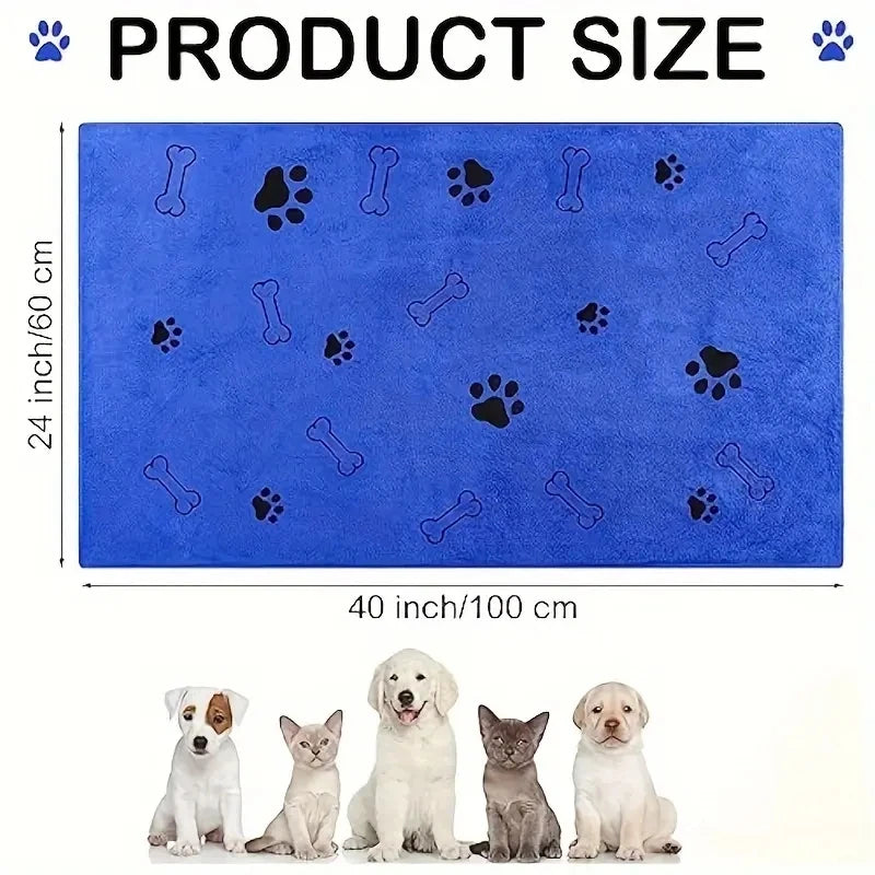 2pcs Soft Microfiber Dog Bath Towels