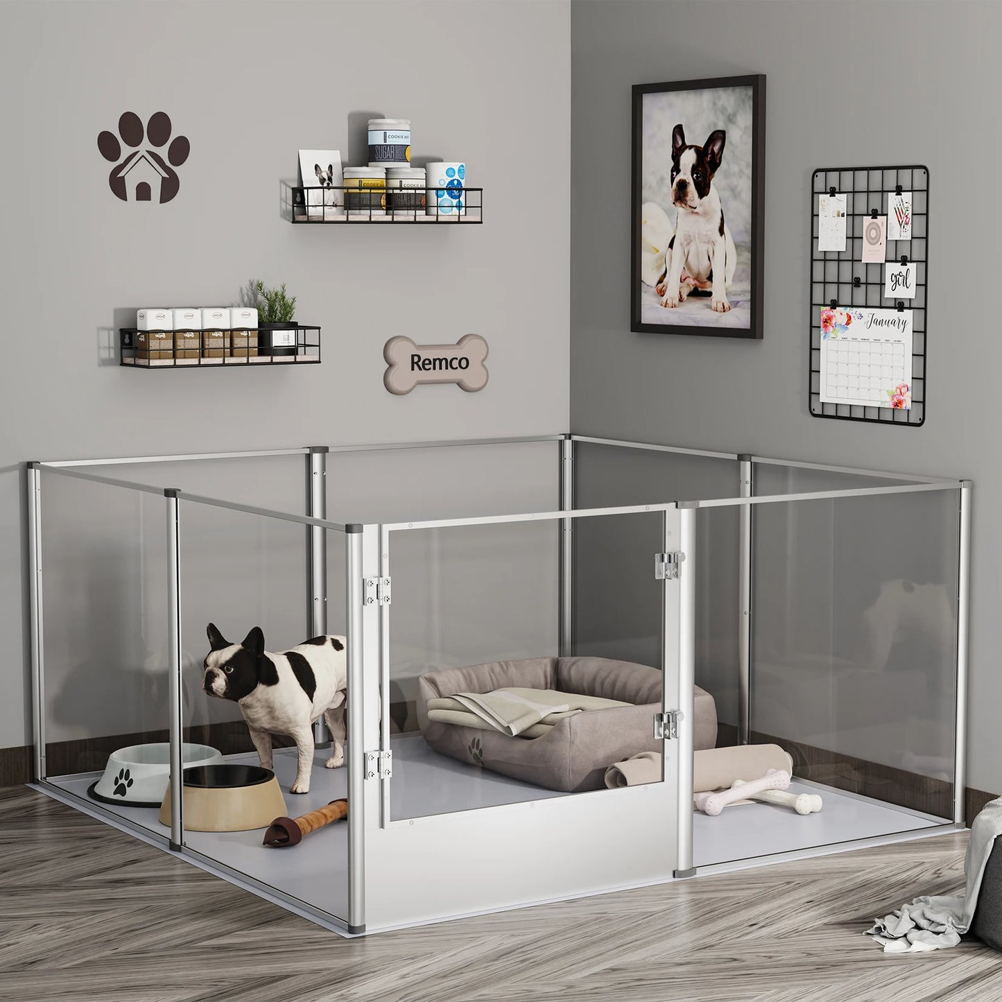Clear Acrylic Dog Exercise Play Pen