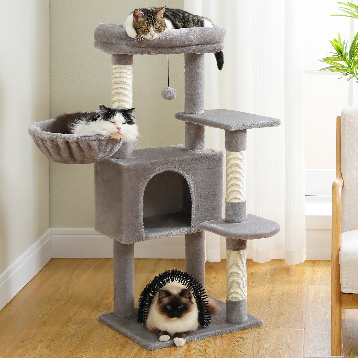 Cat Tree Condo Cozy Hammock Scratching Posts