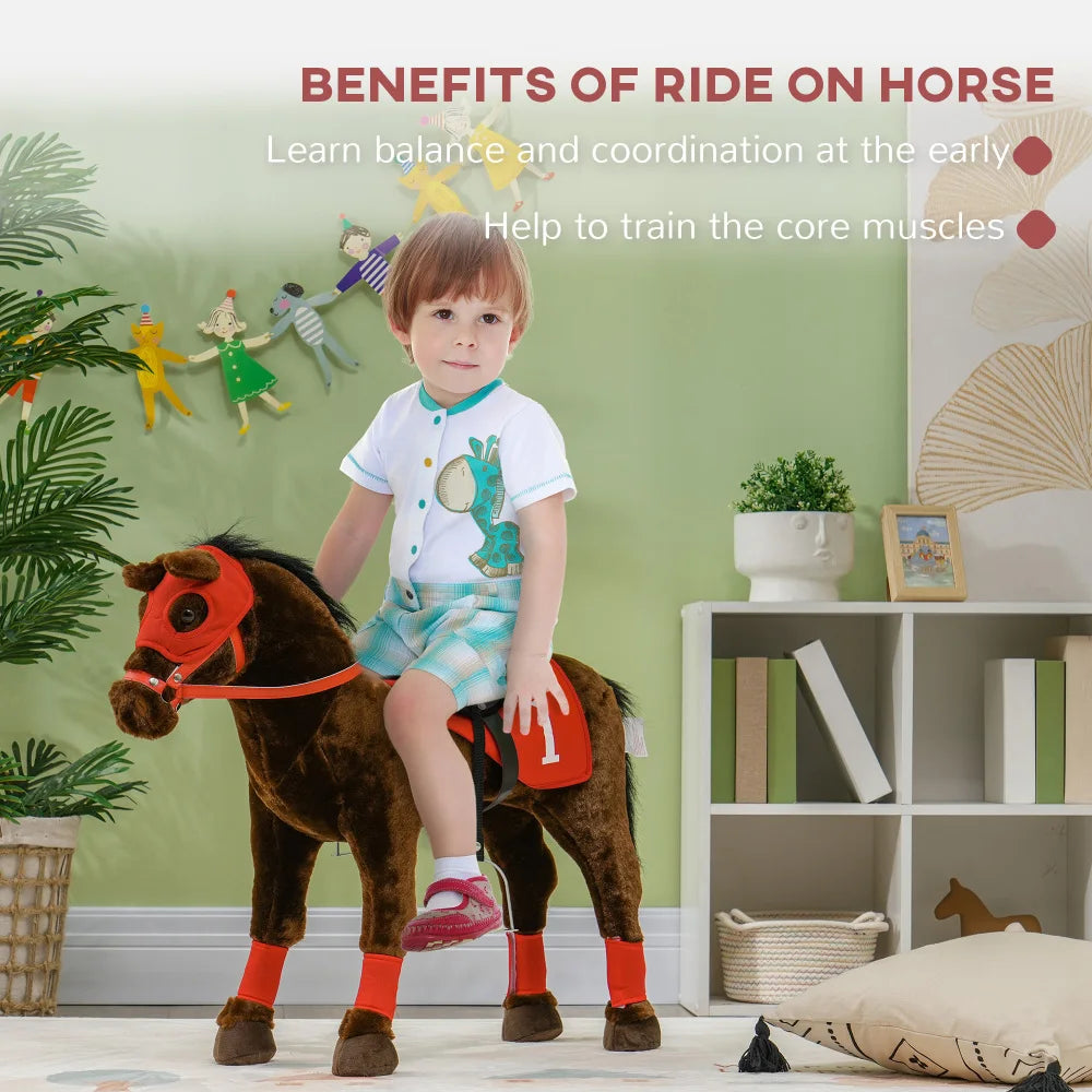 Toddlers Racehorse With Neighing Sound