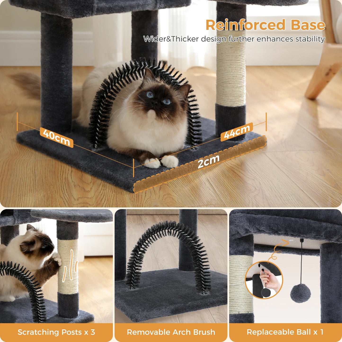 Cat Tree Condo Cozy Hammock Scratching Posts