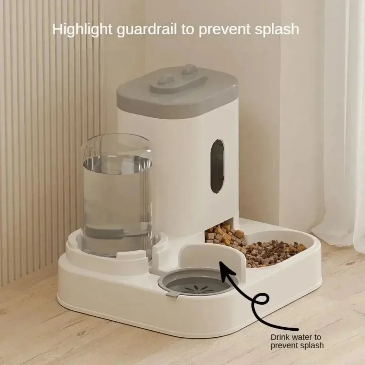 Automatic Pet Food Bowl With Water Fountain