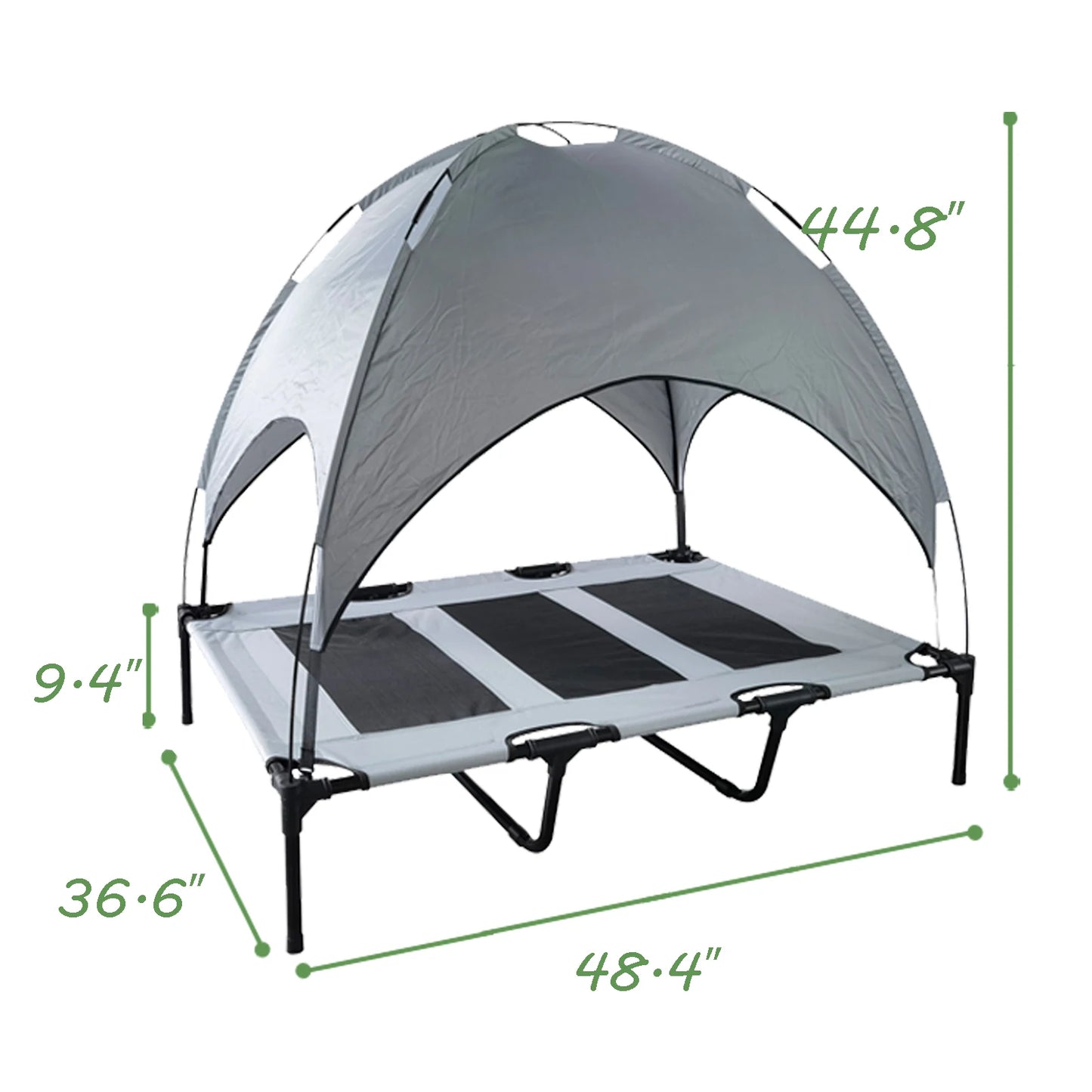 Elevated Dog Bed With Canopy Oxford Fabric