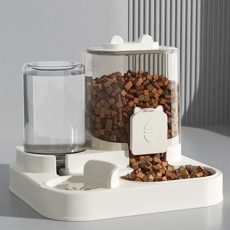 Automatic Pet Food Bowl With Water Fountain
