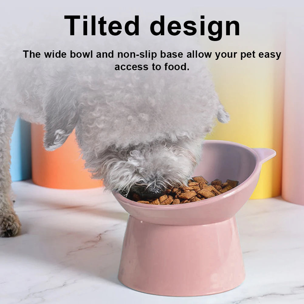 Ergonomic Raised Cat Food Bowl Non Slip