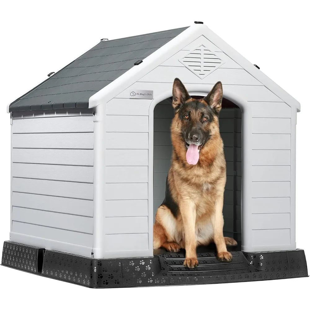 Durable Waterproof Plastic Doghouse Indoor Outdoor
