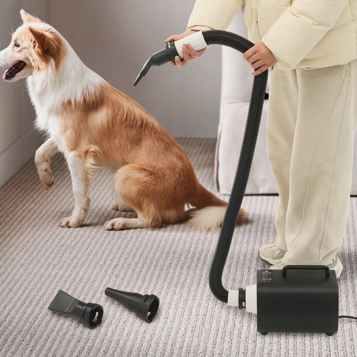 Dog Grooming Blow Dryer 9 Speed Adjustment