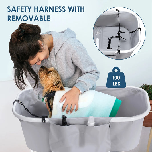 Foldable Elevated Portable Pet Bathtub