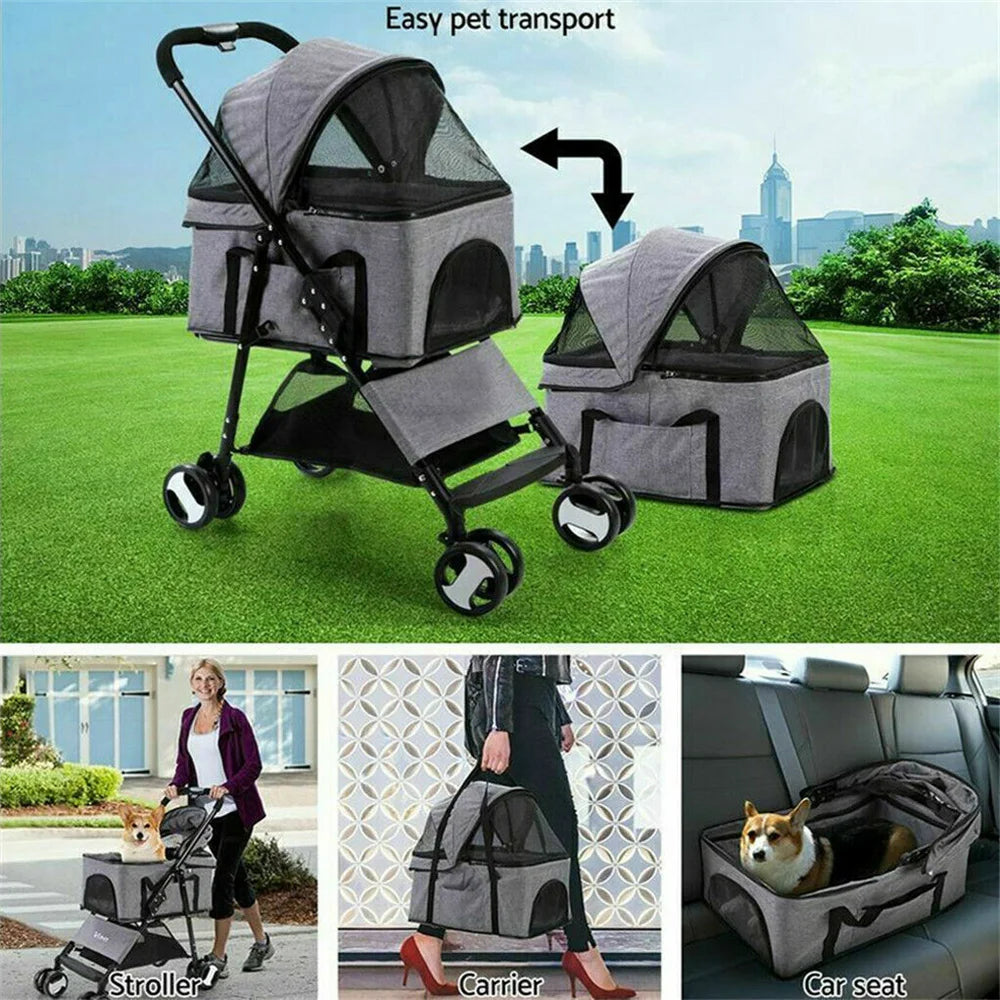 Foldable Dog/Cat Stroller