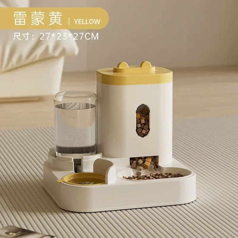Automatic Pet Food Bowl With Water Fountain