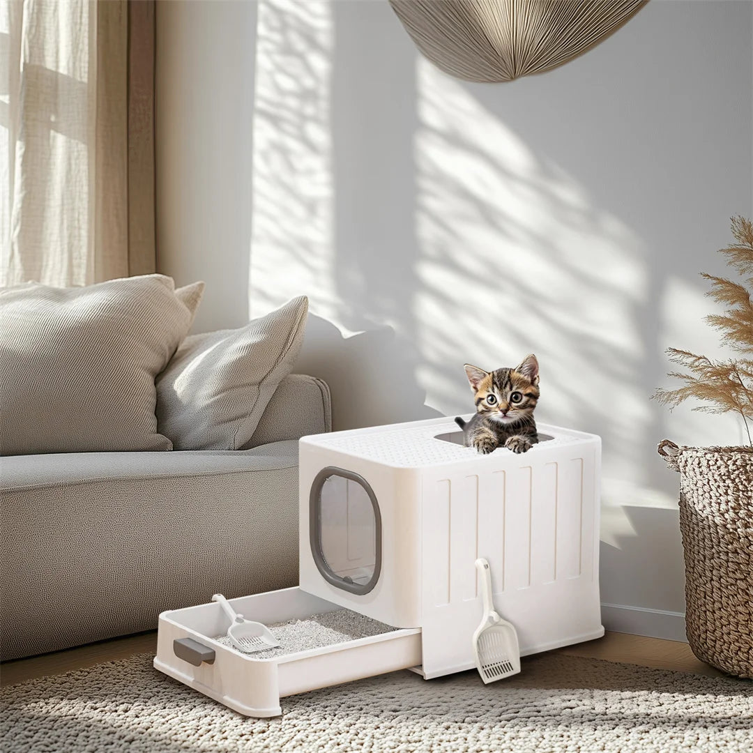 Easy Clean Top Entry Large Cats Toilet