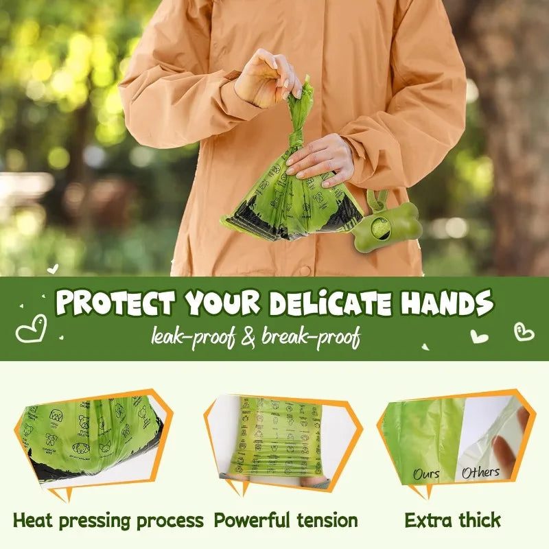 Dog Poop Bag Set Dispenser Leash Clip
