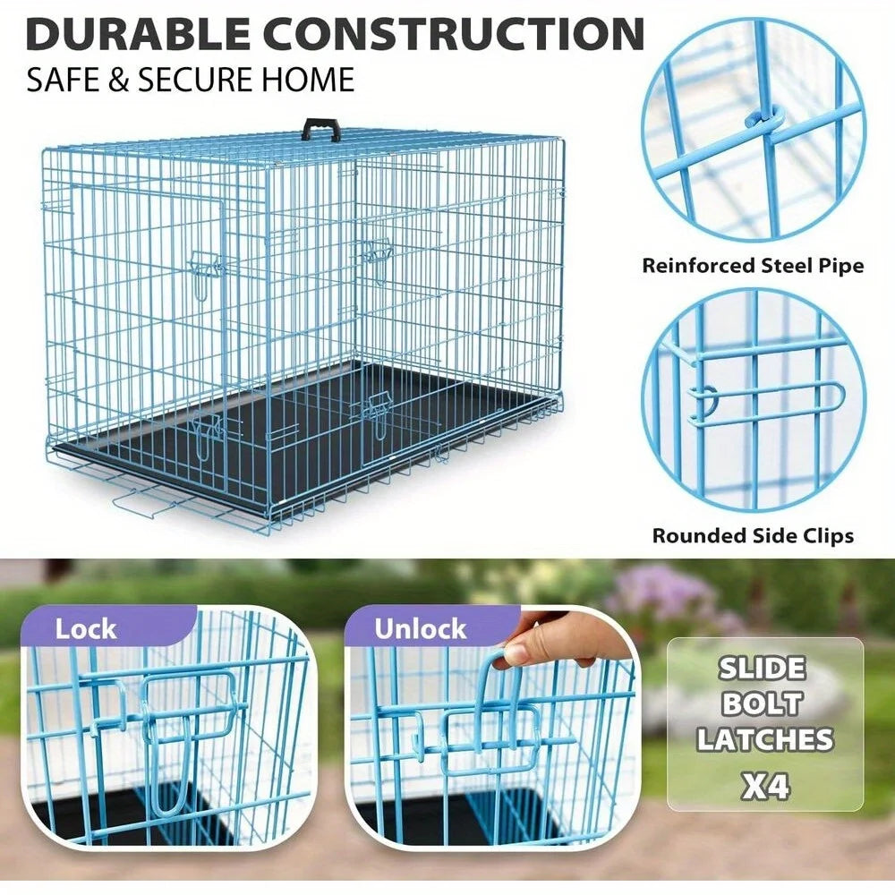 Folding Wire Crate For Large Dog