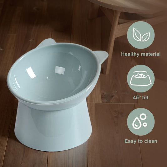 Ergonomic Raised Cat Food Bowl Non Slip