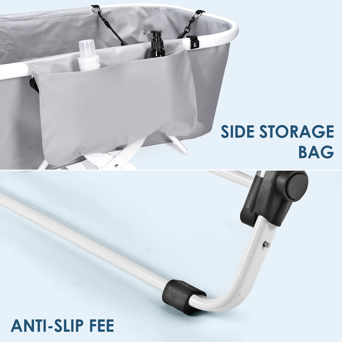 Foldable Elevated Portable Pet Bathtub