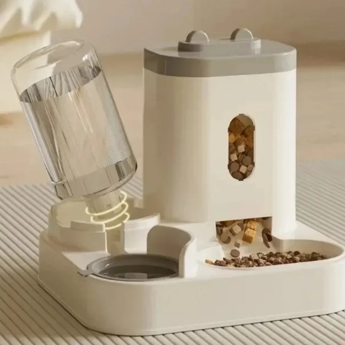 Automatic Pet Food Bowl With Water Fountain