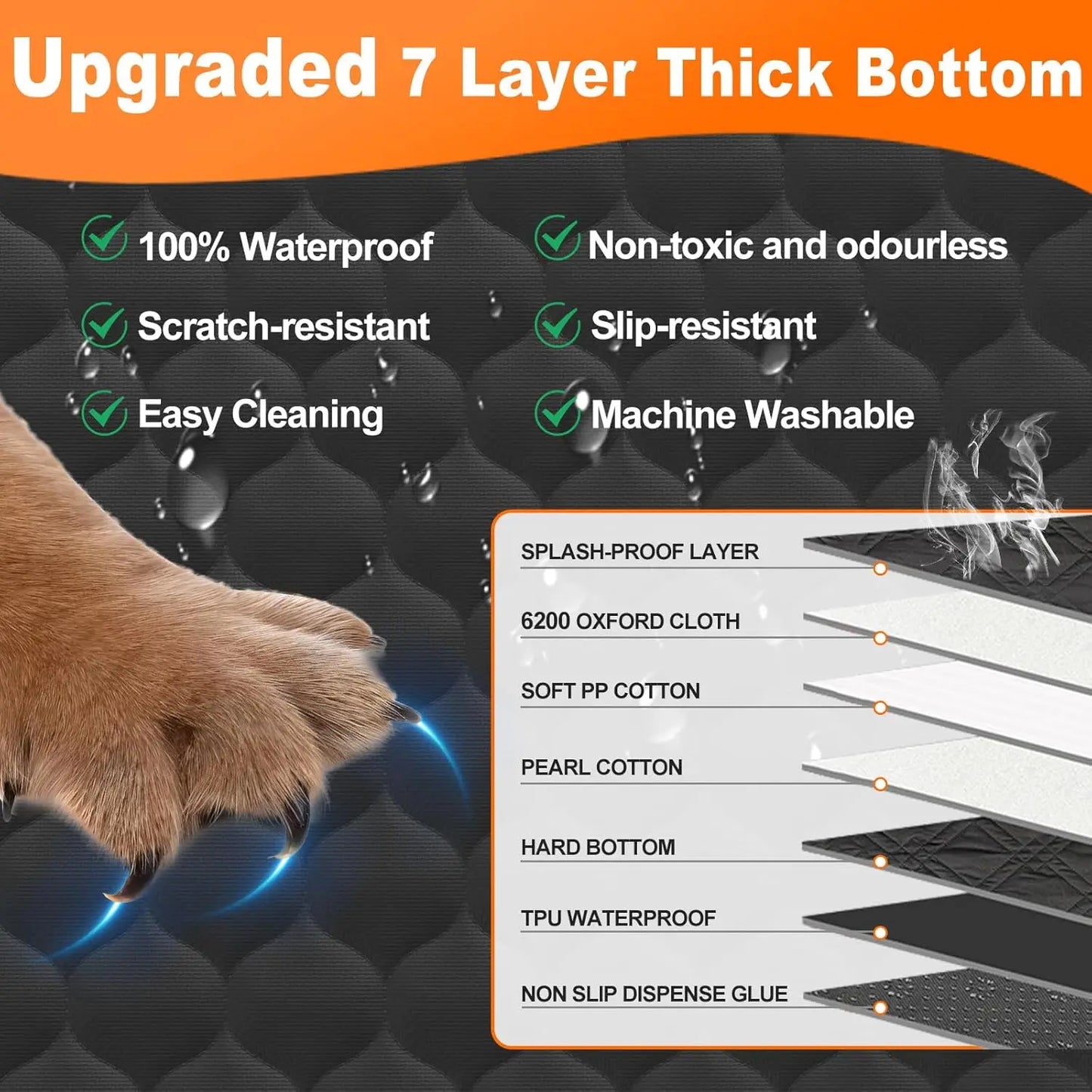 Waterproof Foldable Dog Car Seat Protector