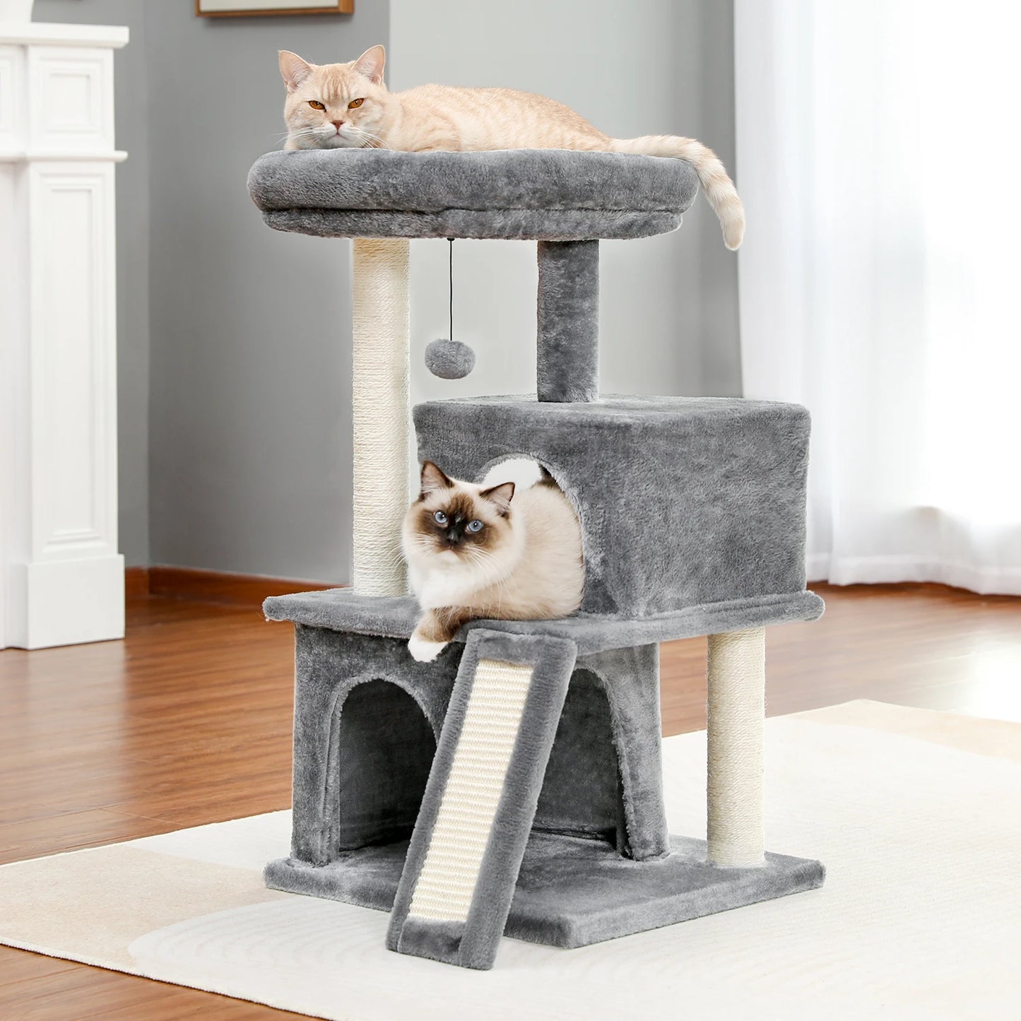 Multi-Level Cat Tower Sisal Scratching Pad