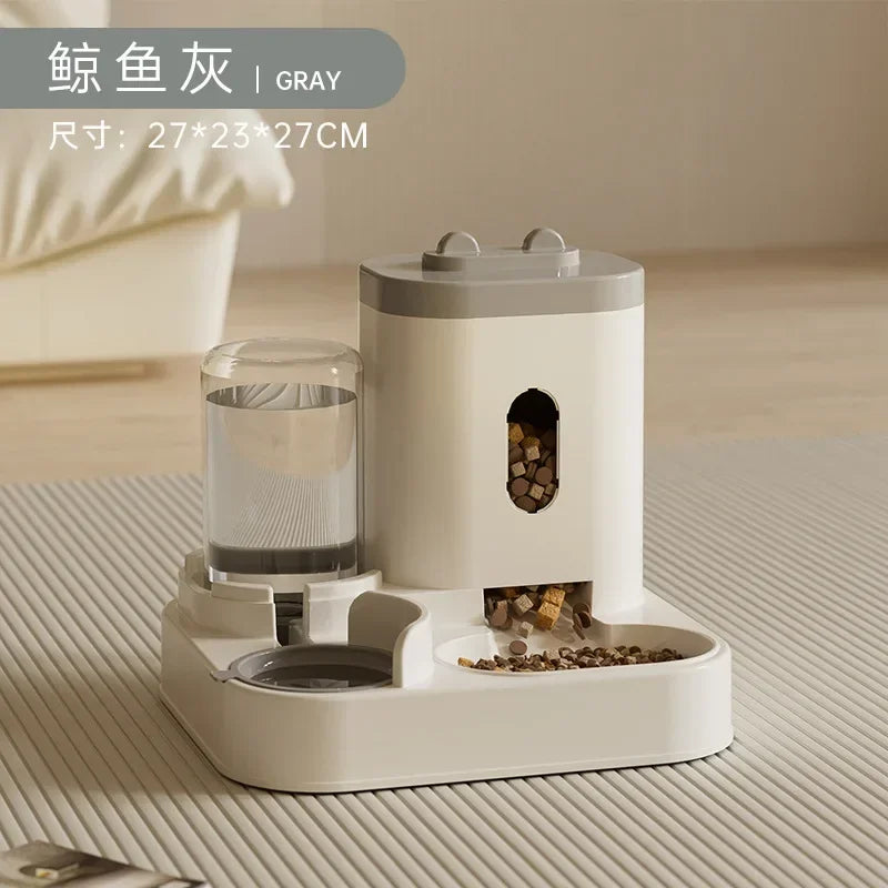 Automatic Pet Food Bowl With Water Fountain