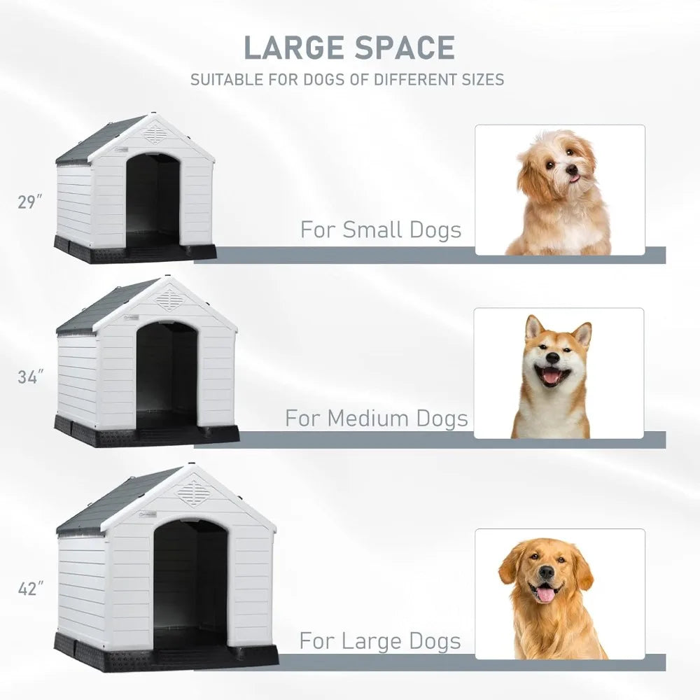 Durable Waterproof Plastic Doghouse Indoor Outdoor