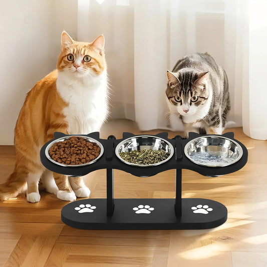 15-Degree Tilt Raised Cat Bowls