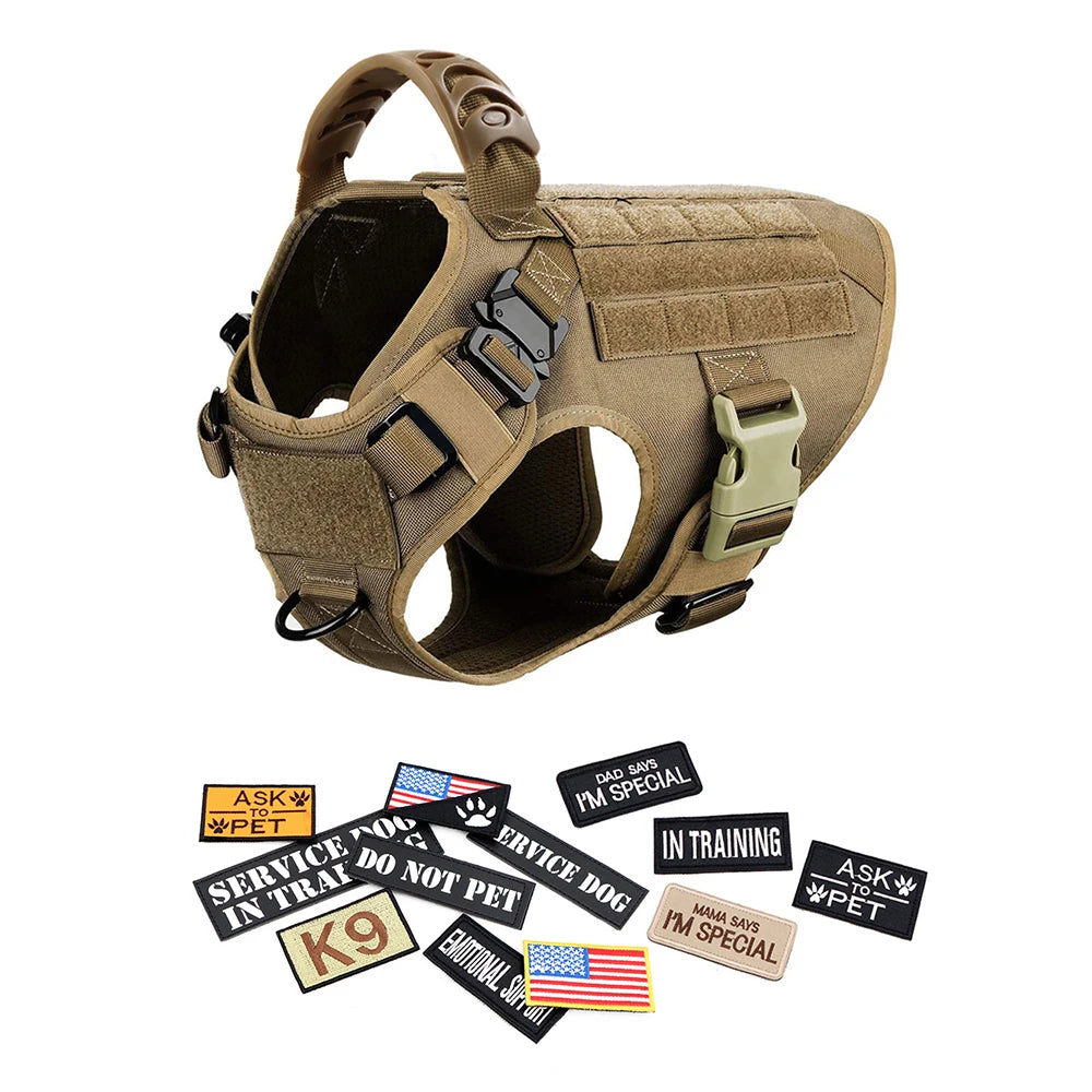 Large Dog Harness Collar Leash Bags Patches