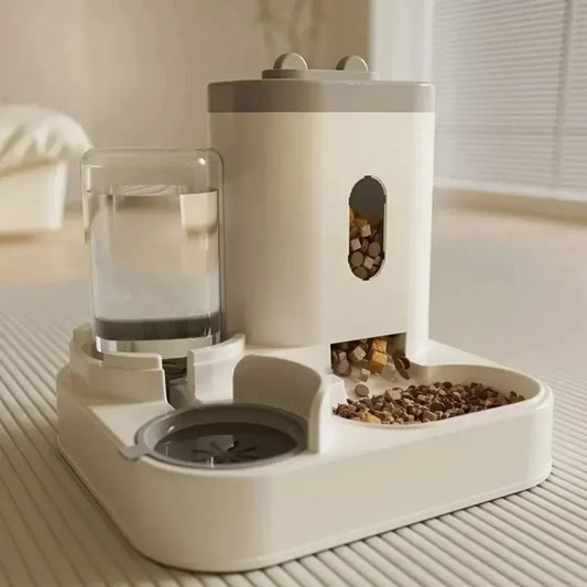 Automatic Pet Food Bowl With Water Fountain