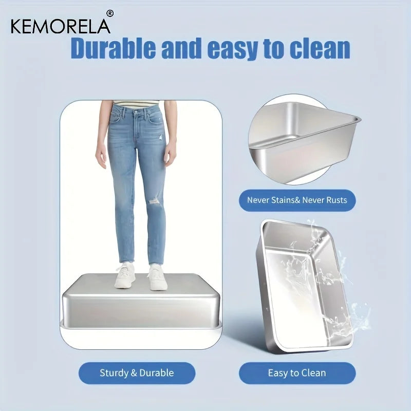 XL Stainless Steel Litter Box With Lid